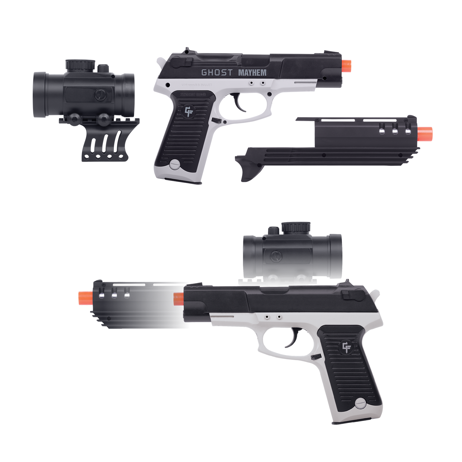 Pistola Airsoft Game Face Mayhem Cal. 6 mm