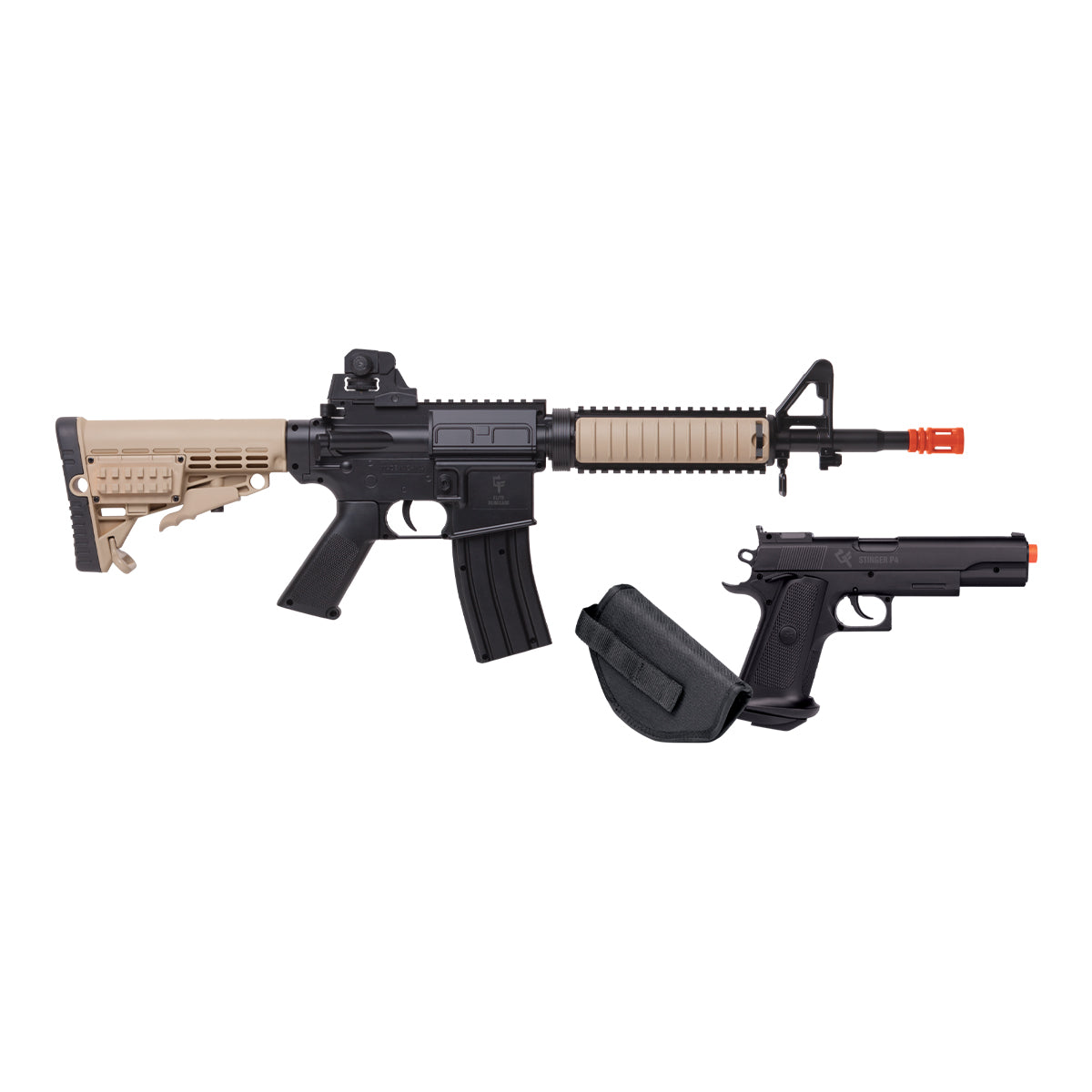 Kit Airsoft  Game Face Carabina + Pistola Warrior Protection