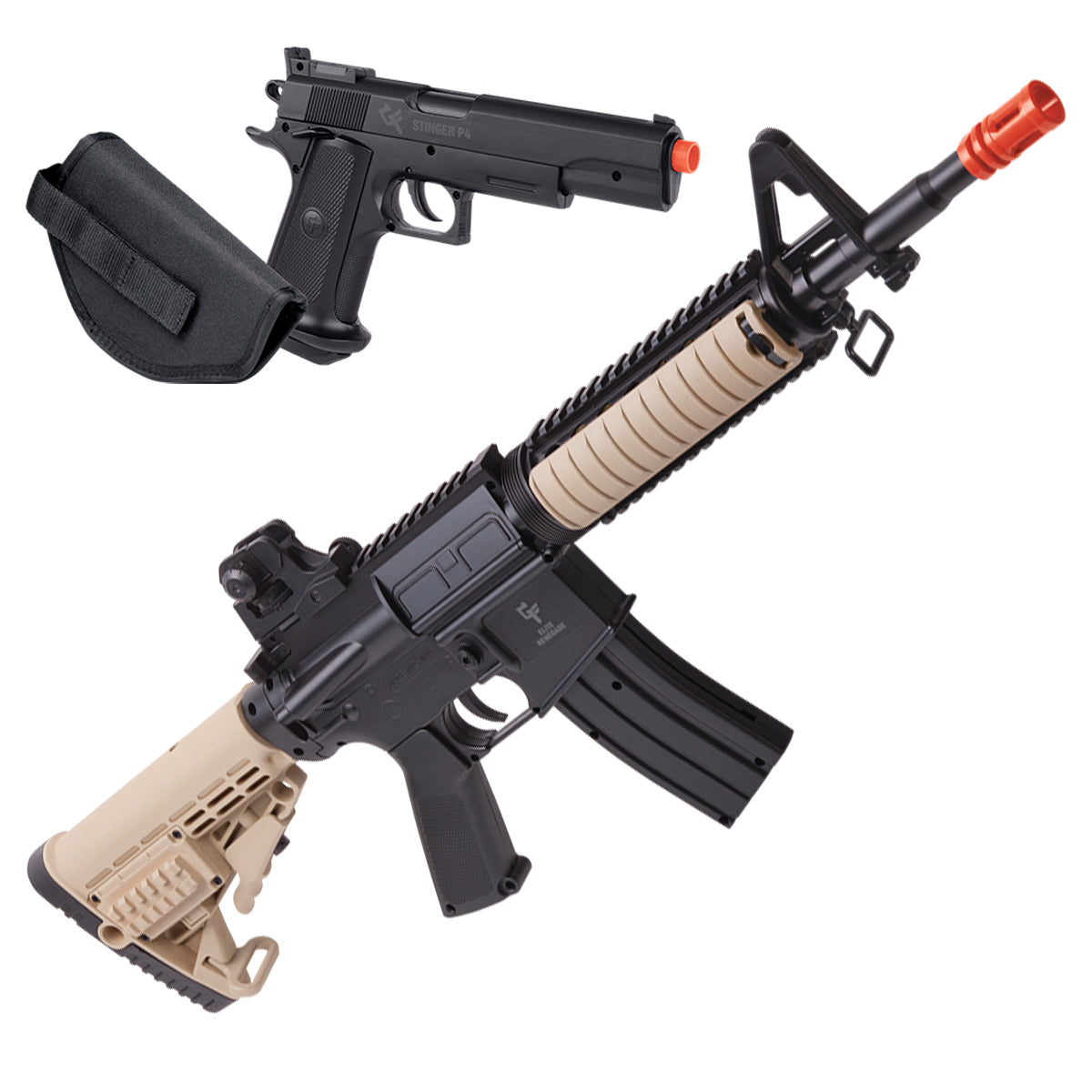 Kit Airsoft  Game Face Carabina + Pistola Warrior Protection